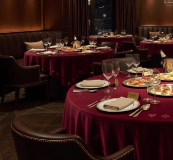Elegáns catering tálalás privát poker eseményen, fine dining fogásokkal